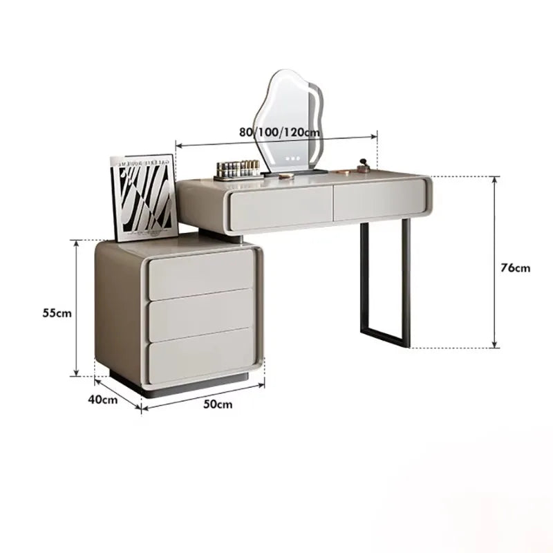 Modern Vanity Table Storage Dressing Mirror Vanity Table Drawer Makeup Tocador De Maquillaje Mueble Con Espejo Bedroom Furniture