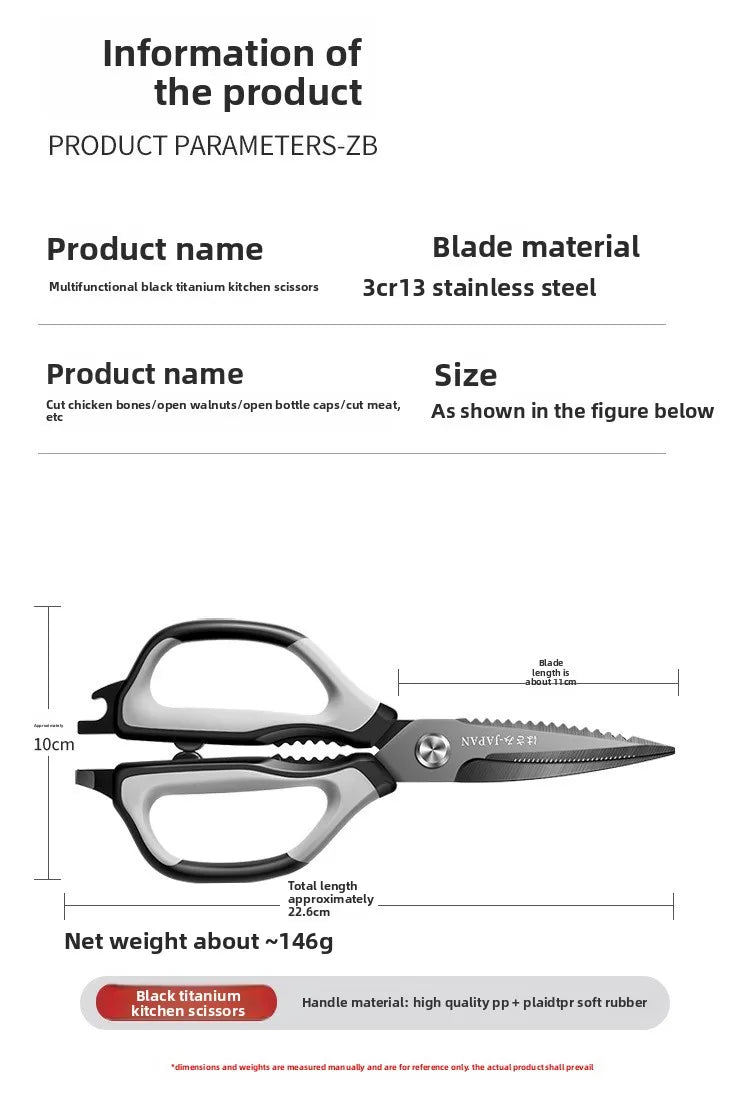 Kitchen Scissors All Purpose  kitchen gadgets utensils Stainless Steel Cooking Shears for Cutting Meat Food Fish Poultry