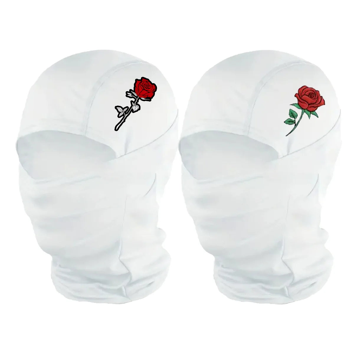 2 pieces of rose-patterned ski mask for men and women, Barakwa mask, outdoor sports mask