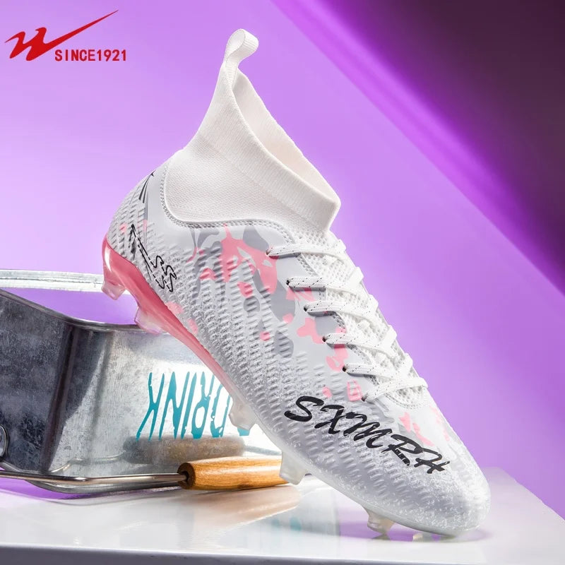 FG Studs Double Star Soccer Cleats with Anti Slip Grip for Superior Traction and Stability on Field