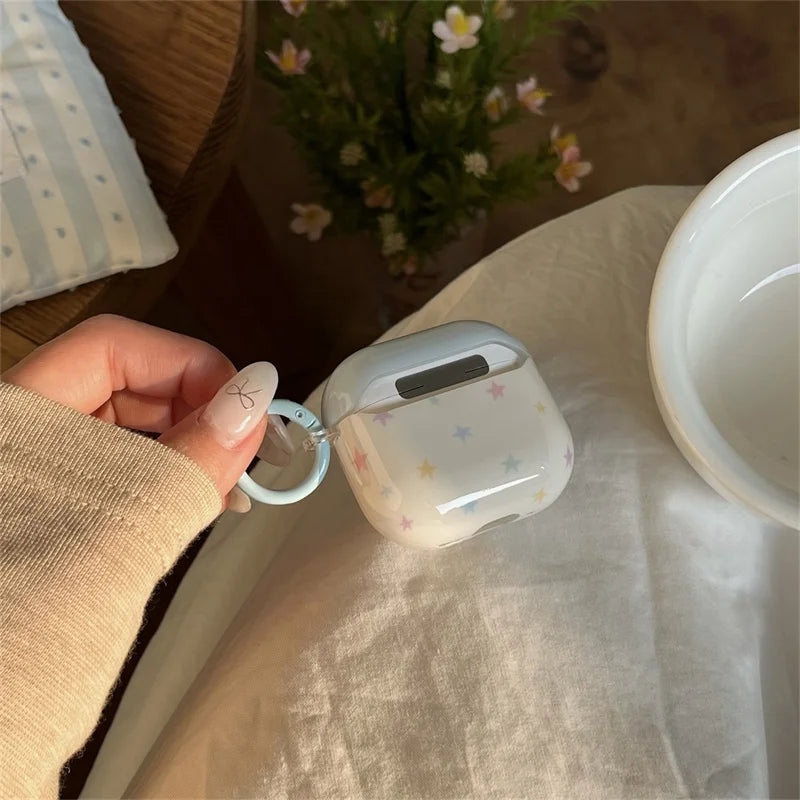 Colorful Stars For iPhone Headphone Case Airpods4 Wireless Bluetooth Headphone Case Airpodpro2 iPod Headphone Case Airpods3 Case