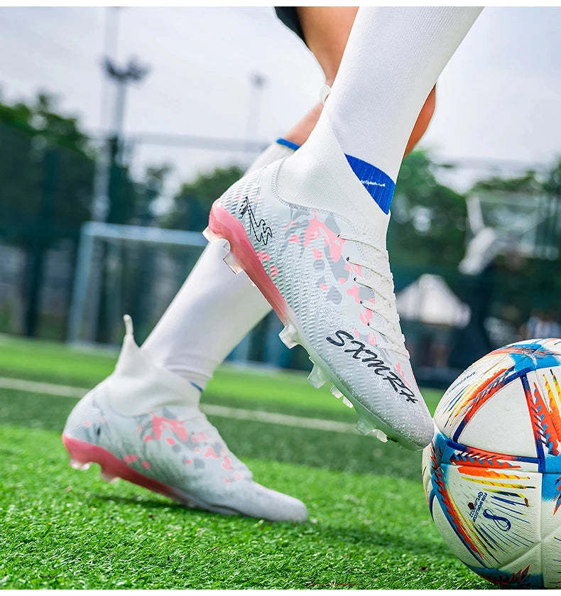 FG Studs Double Star Soccer Cleats with Anti Slip Grip for Superior Traction and Stability on Field