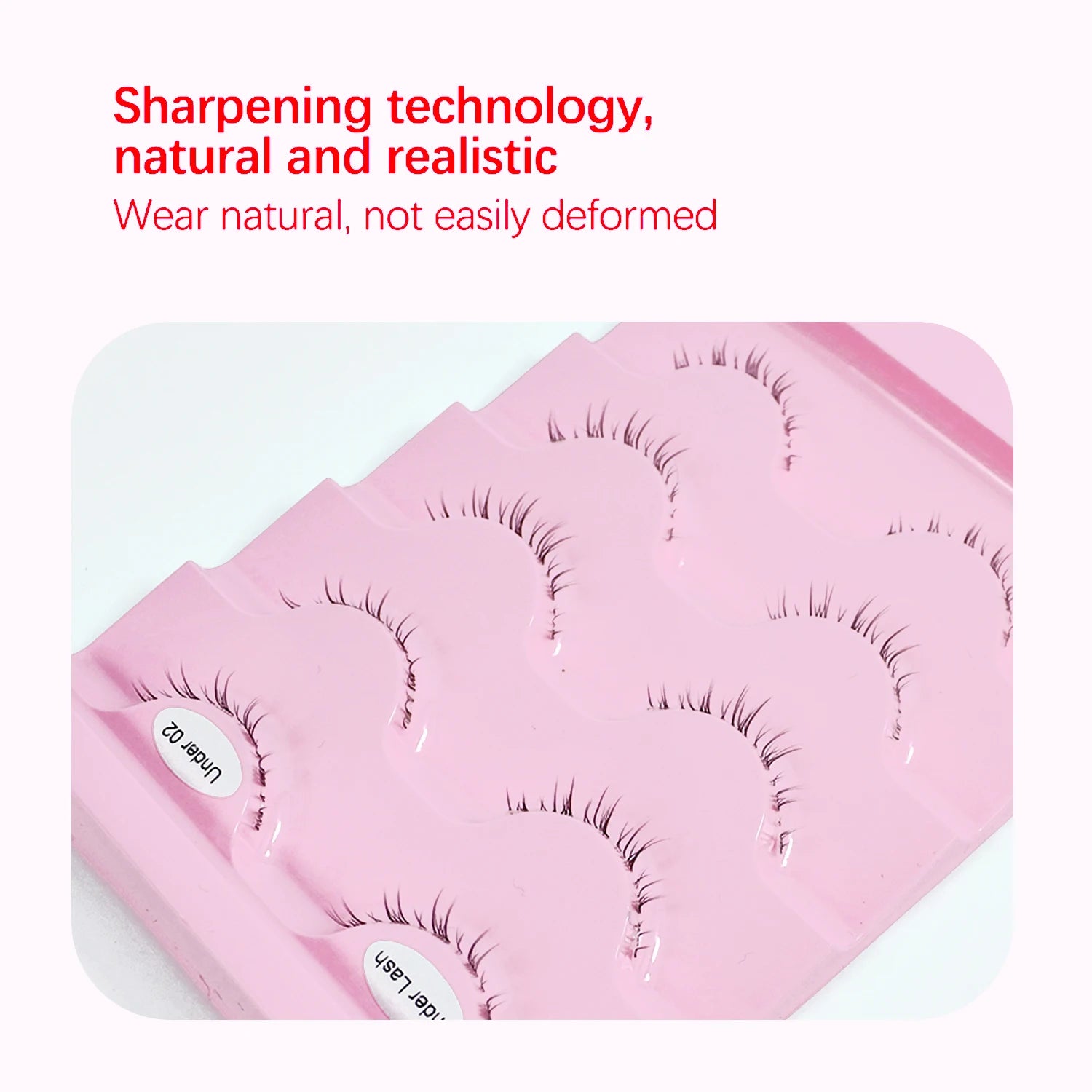5Pairs Bottom Lashes Natural Look Lower Lashes New Cosplay Korean Makeup Clear Band Wispy Manga Under Eyelashes