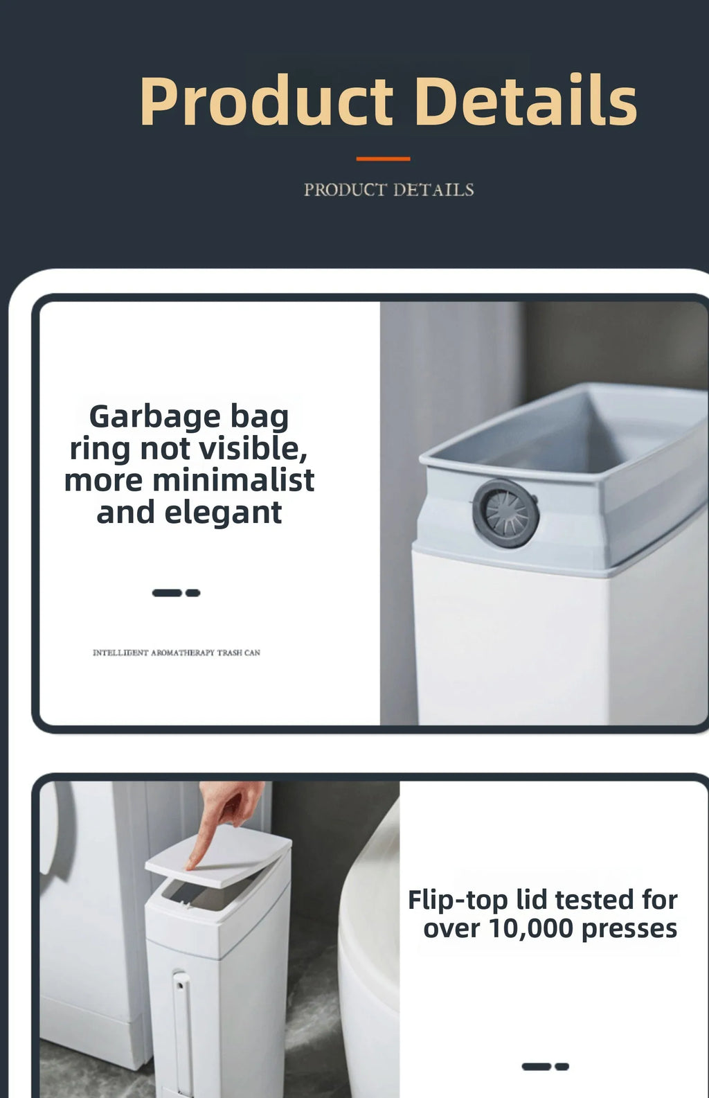 Batoom Toilet Bru Inteated Waste Bin Pr pe Covered Home Use Batoom Auatic Paaging Paper Barrel