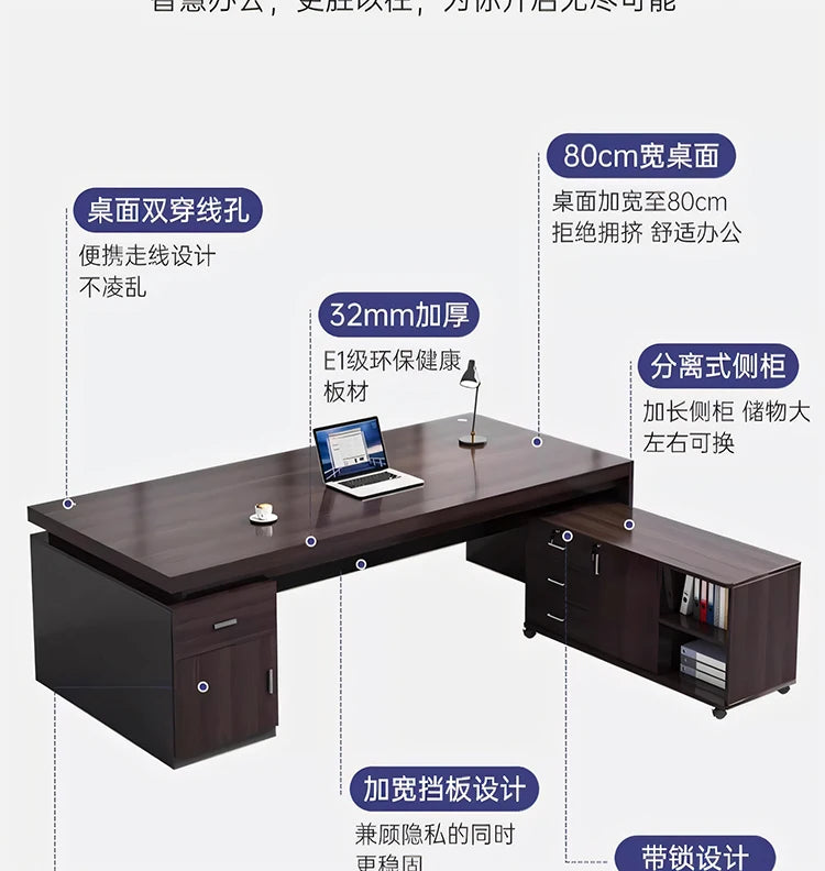 Cabinet Aesthetic Modern Desk Black Unique Gaming Computer Office Desk Design Writing Biurka Komputerowe Home Accessories