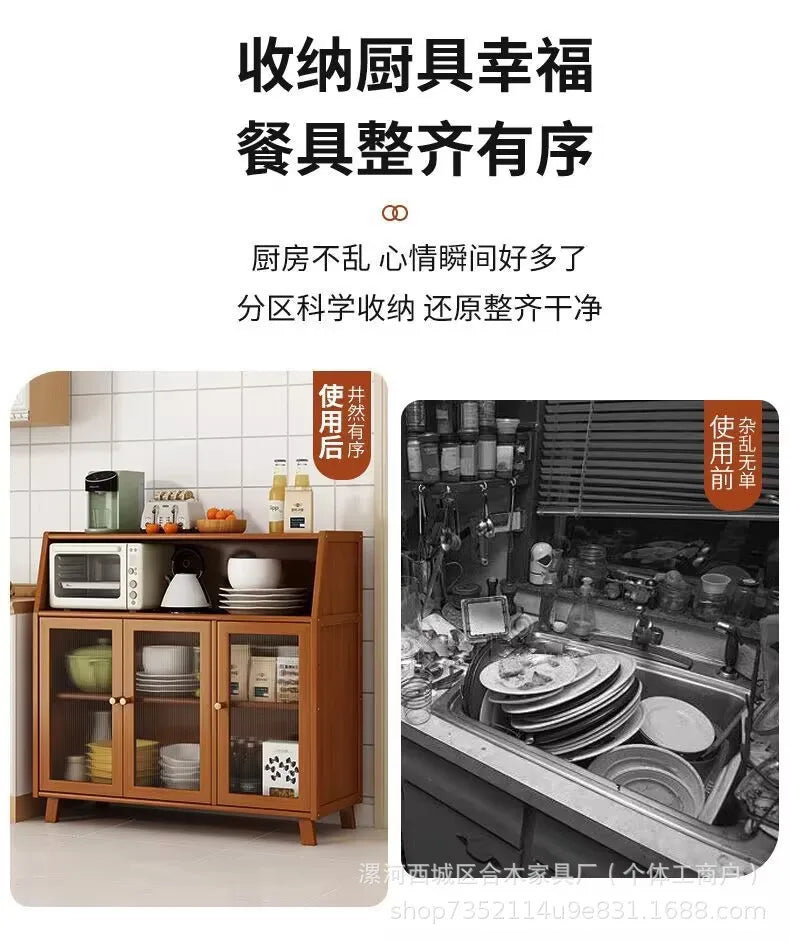 Kitchen Island Buffet Cabinet with Storage, 36.6" Large Sideboard Buffet Cabinet, Farmhouse Kitchen Cabinet Display Cabinet