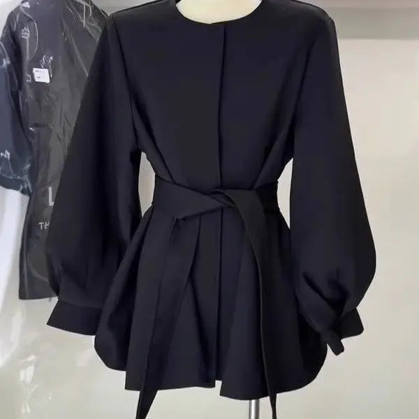 Suit Skirt 2025 Autumn New Style Design Lantern Sleeve Small Suit Jacket for Women