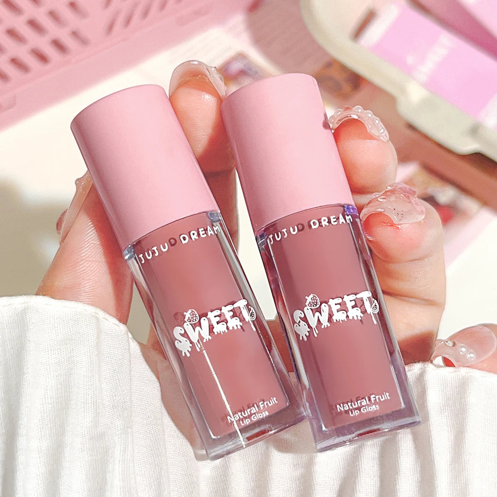 Glossy mirror lip gloss, nude lip gloss, moisturizing, brightening complexion, waterproof, long-lasting for a flawless finish