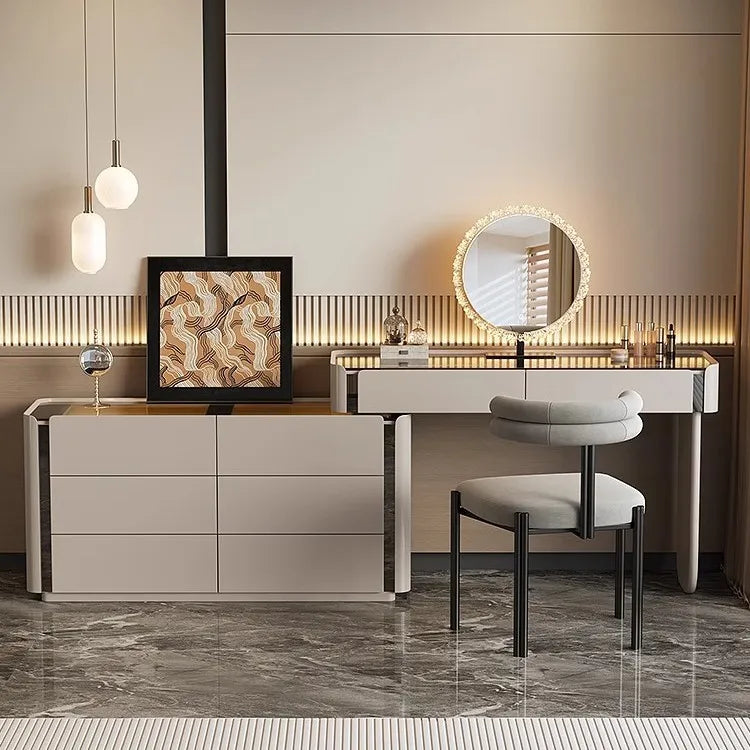 Dressing Table Chest of Drawers for Bedroom Sets Modern Vanity with Mirror Jewelry Cabinet Stool Makeup Console Chests Vanity