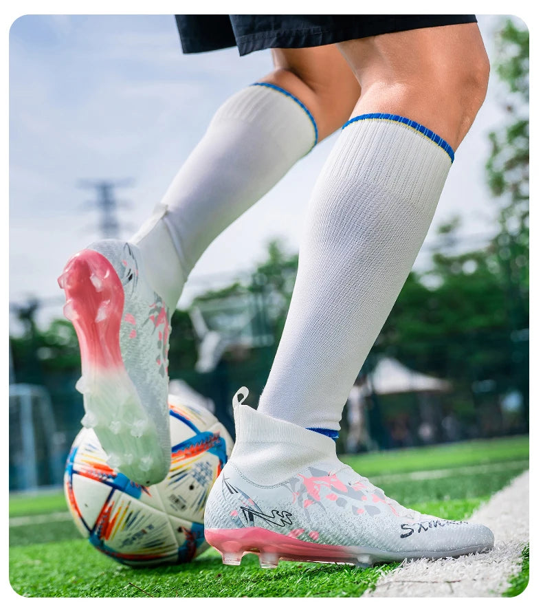 FG Studs Double Star Soccer Cleats with Anti Slip Grip for Superior Traction and Stability on Field