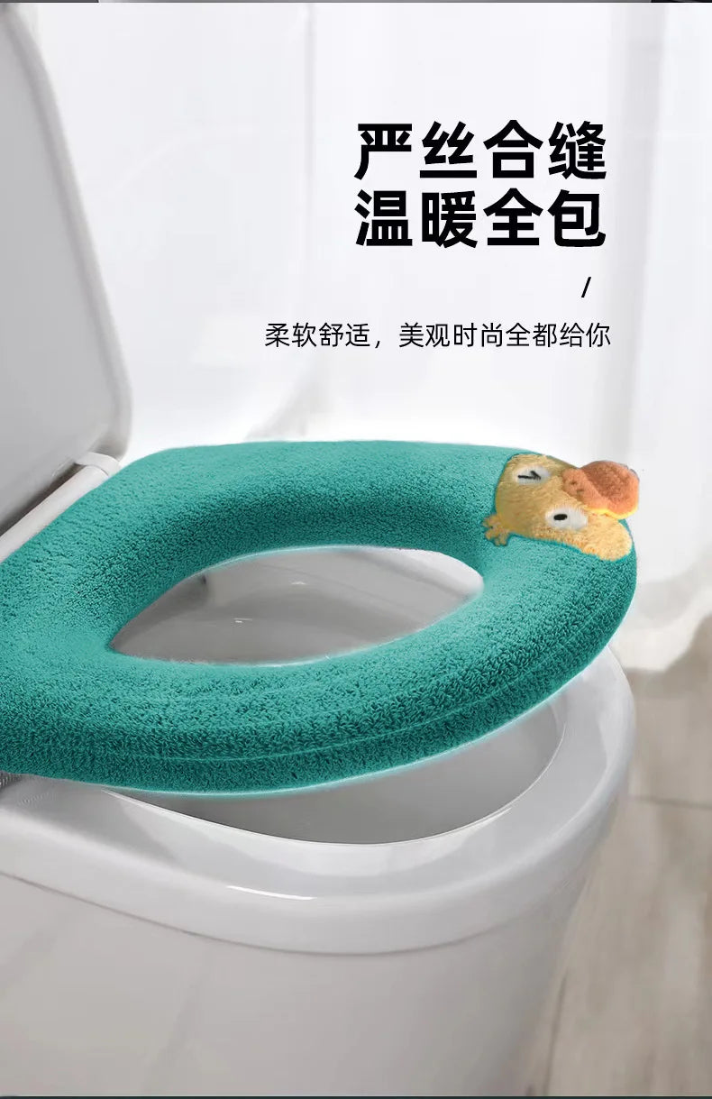Toilet Seat, Thick, Warm, with Handle, Soft, Can Be Washed Repeatedly, Universal, Easy To Install, Hygienic, Wholesale Available