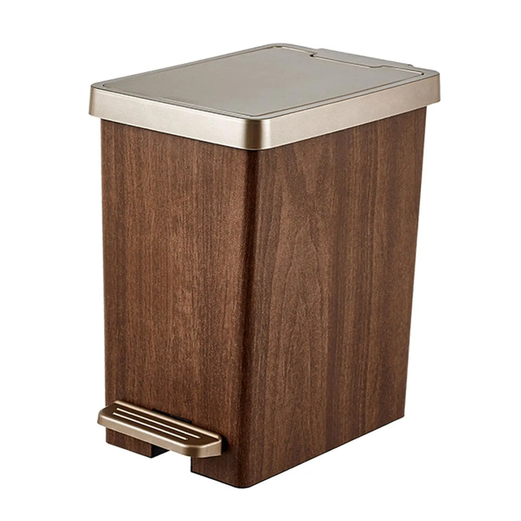 Trash Can Waste Basket Stable Rustic with Inner Bucket Rubbish Container Garbage Bin for Park Garden Restaurant Bedroom Home