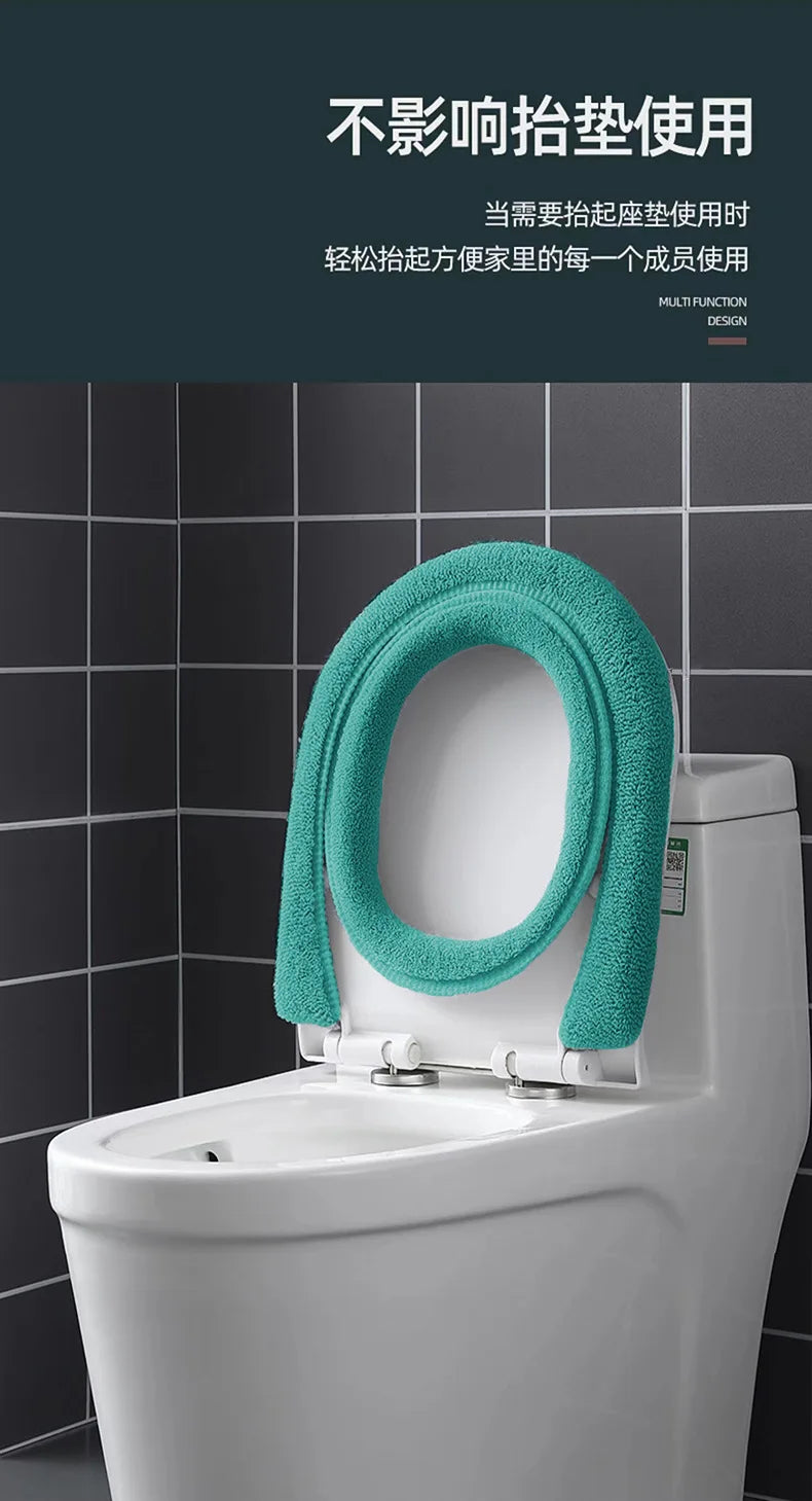 Toilet Seat, Thick, Warm, with Handle, Soft, Can Be Washed Repeatedly, Universal, Easy To Install, Hygienic, Wholesale Available