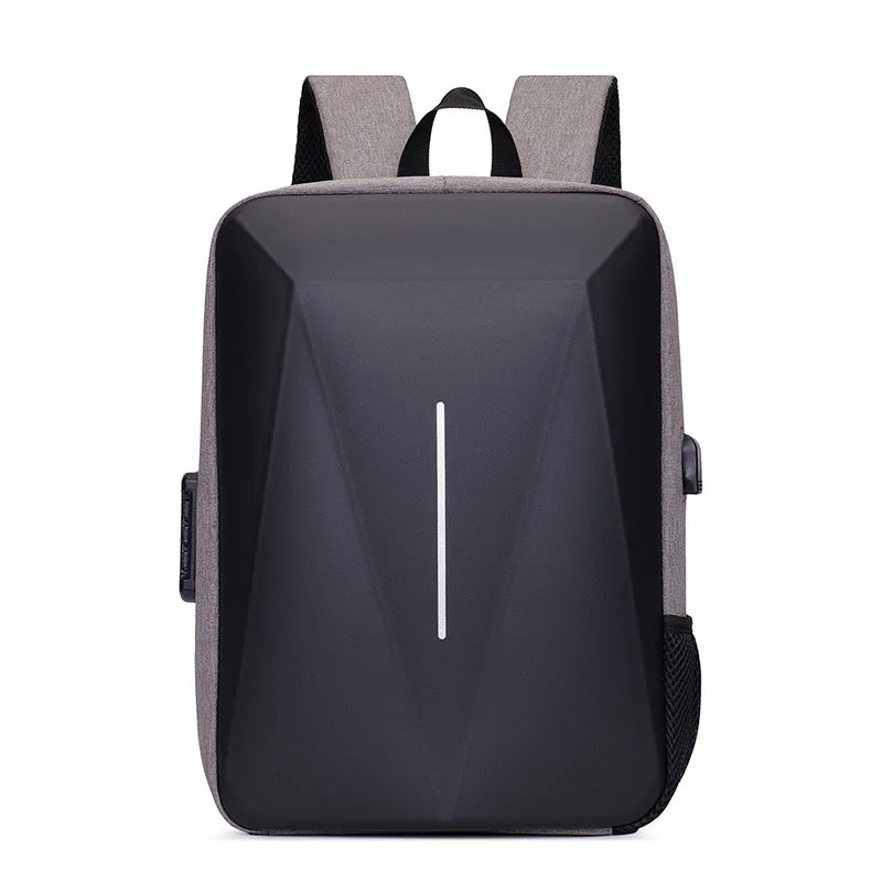 USB Hard Shell Computer Backpack Men's Fashionable Senior high school College Student Schoolbag Large Capacity Business Backpack