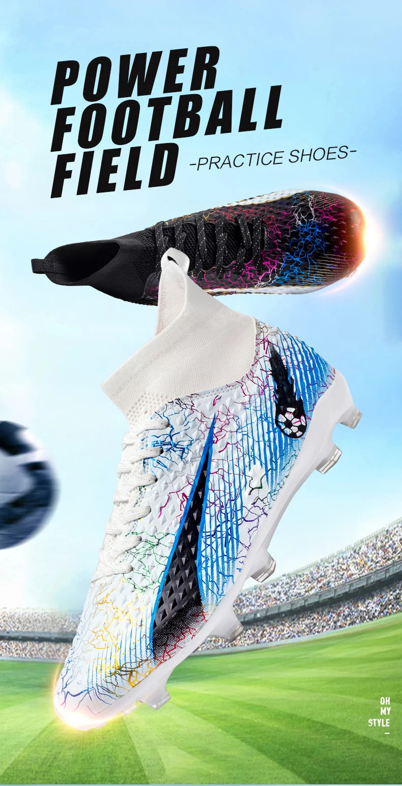 Men Soccer Shoes Kids Football Boots Women Professional Soccer Cleats Antiskid Chaussure TF/FG Outdoor Athletic Football Shoes