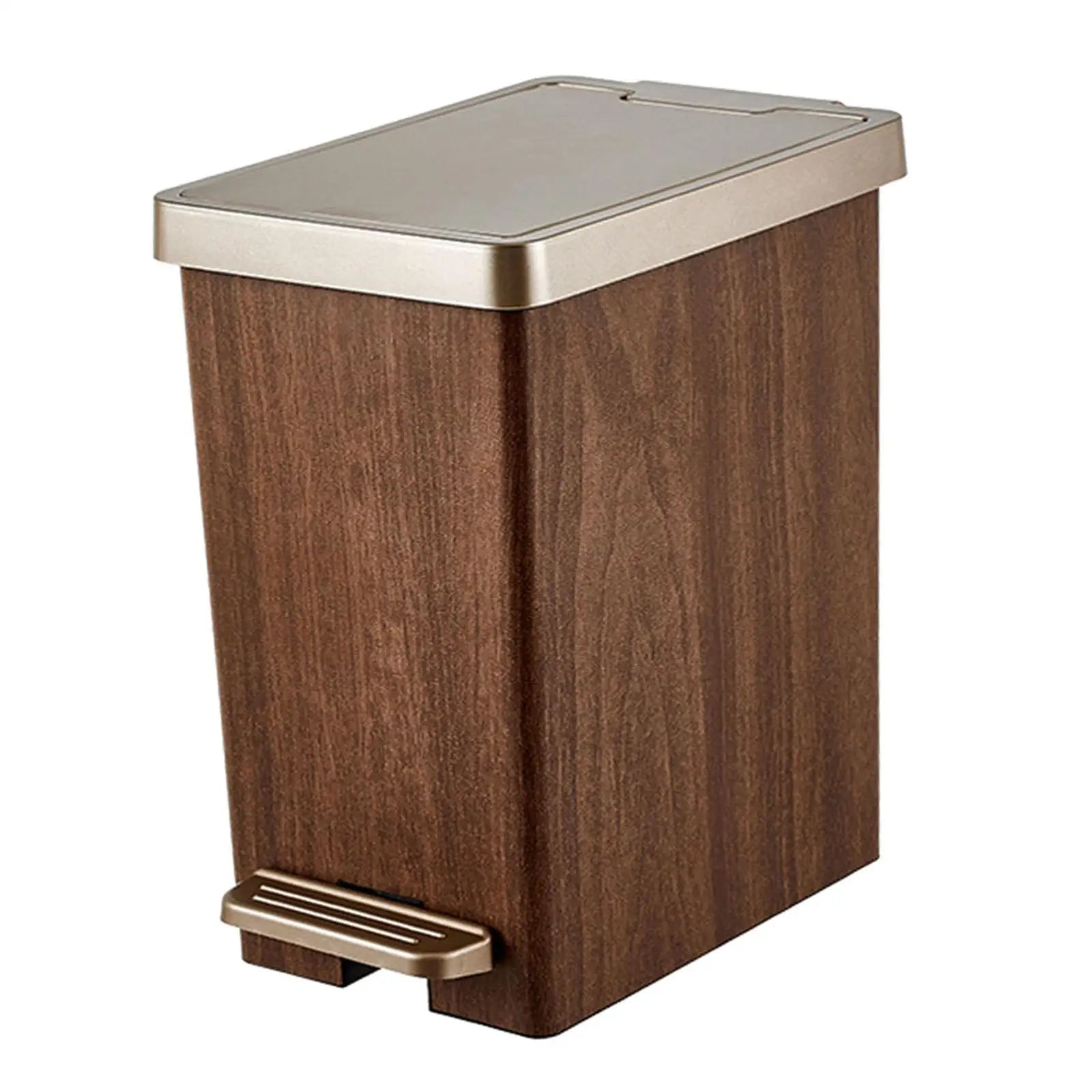 Trash Can Waste Basket Stable Rustic with Inner Bucket Rubbish Container Garbage Bin for Park Garden Restaurant Bedroom Home