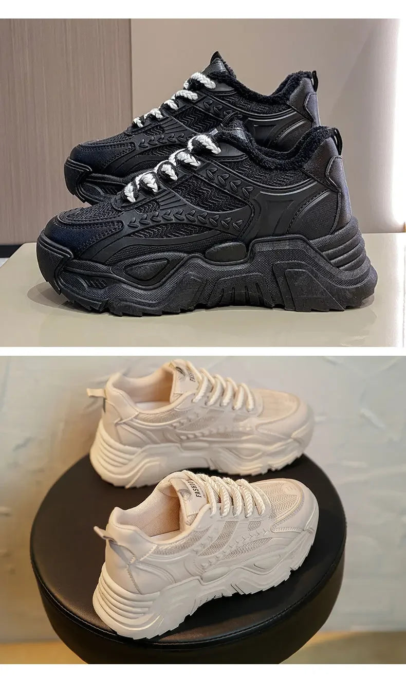 Sports Shoes for Women Athletic Round Toe High on Platform Woman Footwear Sneakers Sale Designer Luxury Offers Vulcanized Shoe H