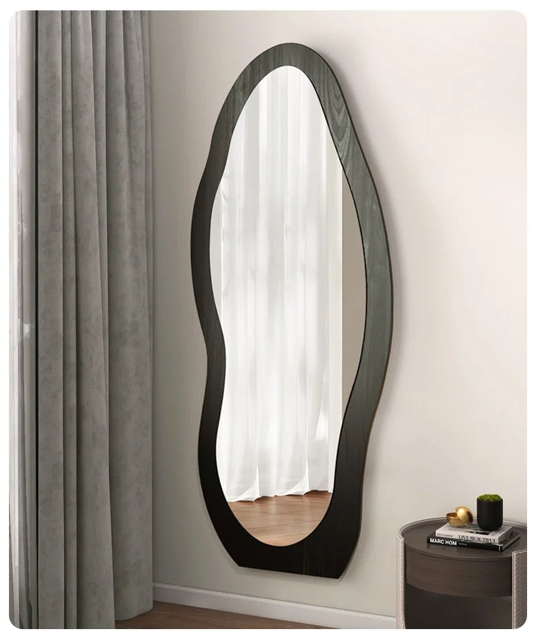 Full body mirror Internet celebrity special-shaped mirror home floor mirror bedroom wall-mounted dressing mirror fitting mirror