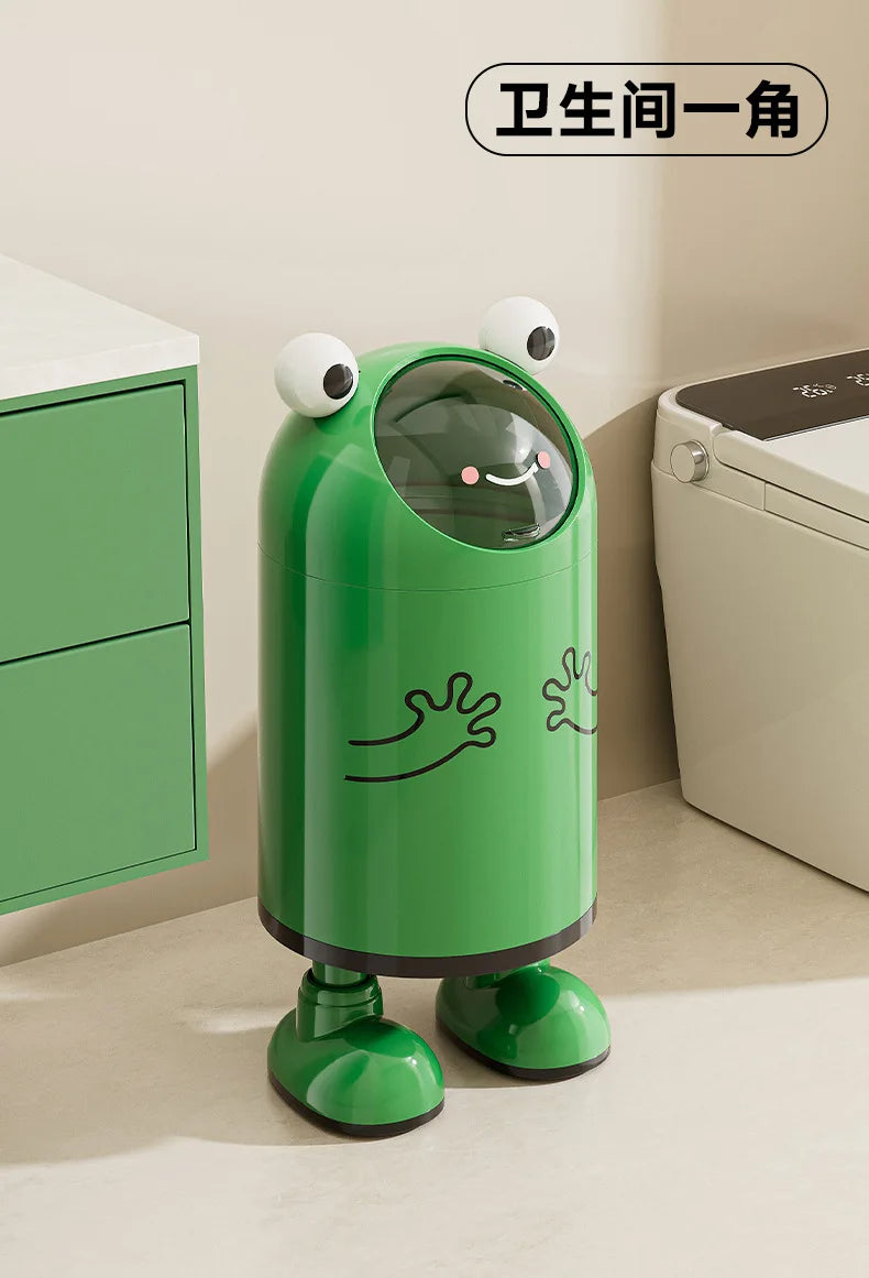 Trash can large large capacity living room kitchen household waste basket sealing sliding cover double layer no bending trash