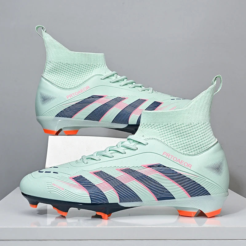 New Men Football Boots Match Soccer Shoes Boys Sneakers Comfortable Professional Non-Slip TF/FG Ankle Sports Shoes Unisex