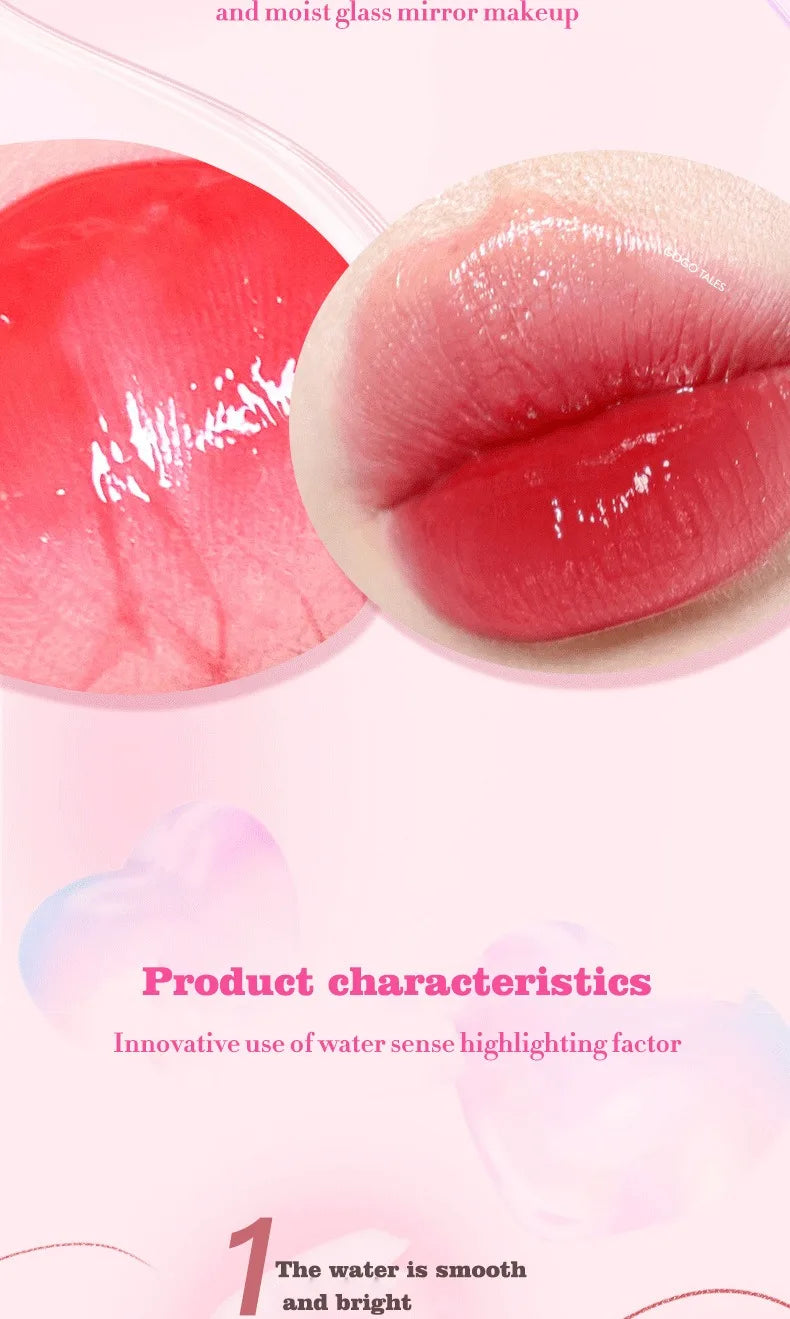 6PCS Moisturizing Lip Gloss Transparent Lip Oil Hydrating Lip Glaze Lip Plumper Hydrating Make Up Liquid Lipstick Lips Cosmetics