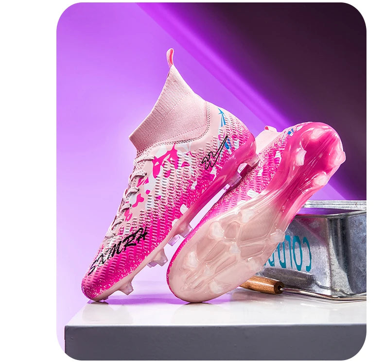 FG Studs Double Star Soccer Cleats with Anti Slip Grip for Superior Traction and Stability on Field