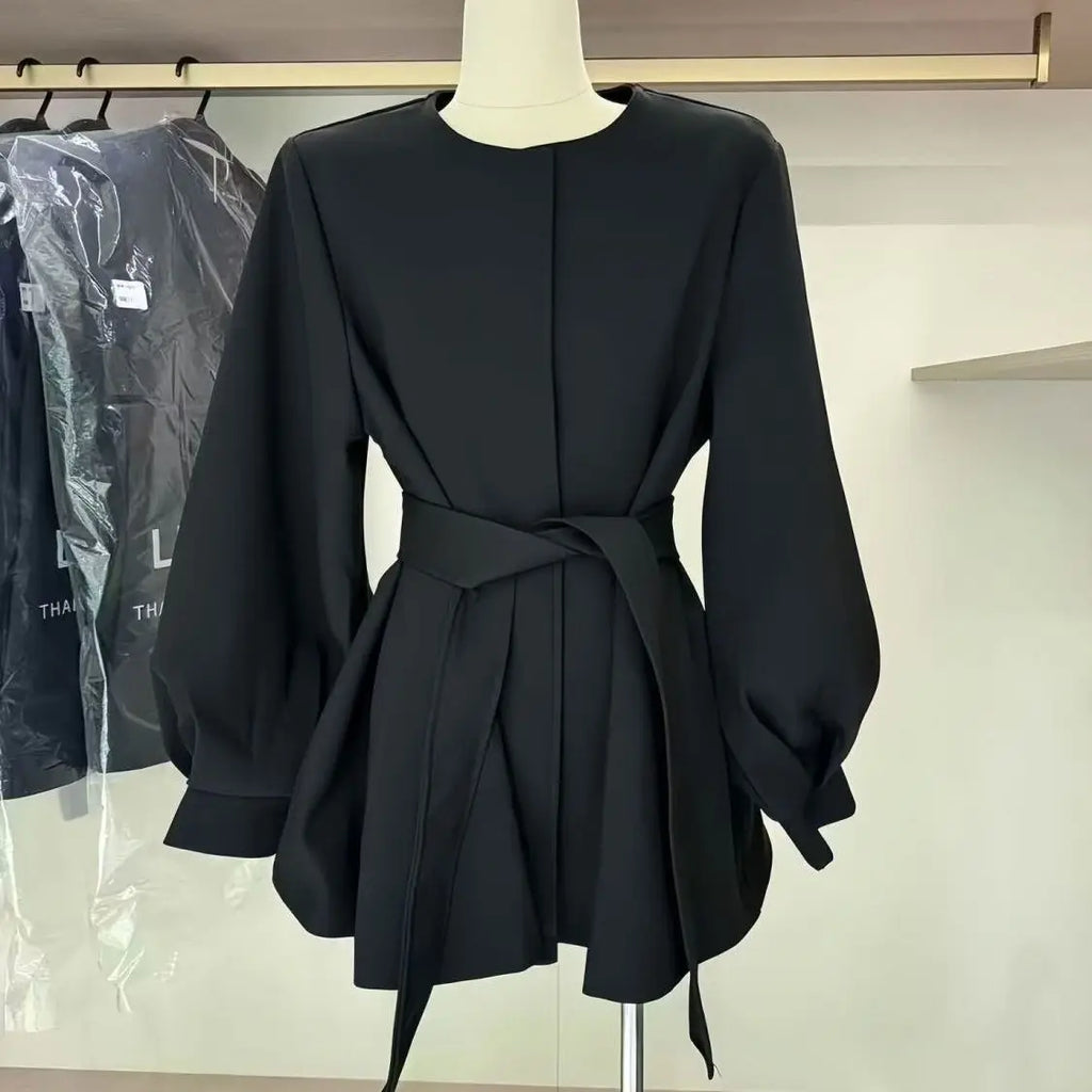 Suit Skirt 2025 Autumn New Style Design Lantern Sleeve Small Suit Jacket for Women