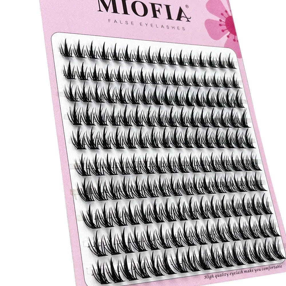 10 row anime lashes Cosplay lash natural wispy  Natural Mink Eyelashes  3D individual manga eyelash clusters   Makeup tools