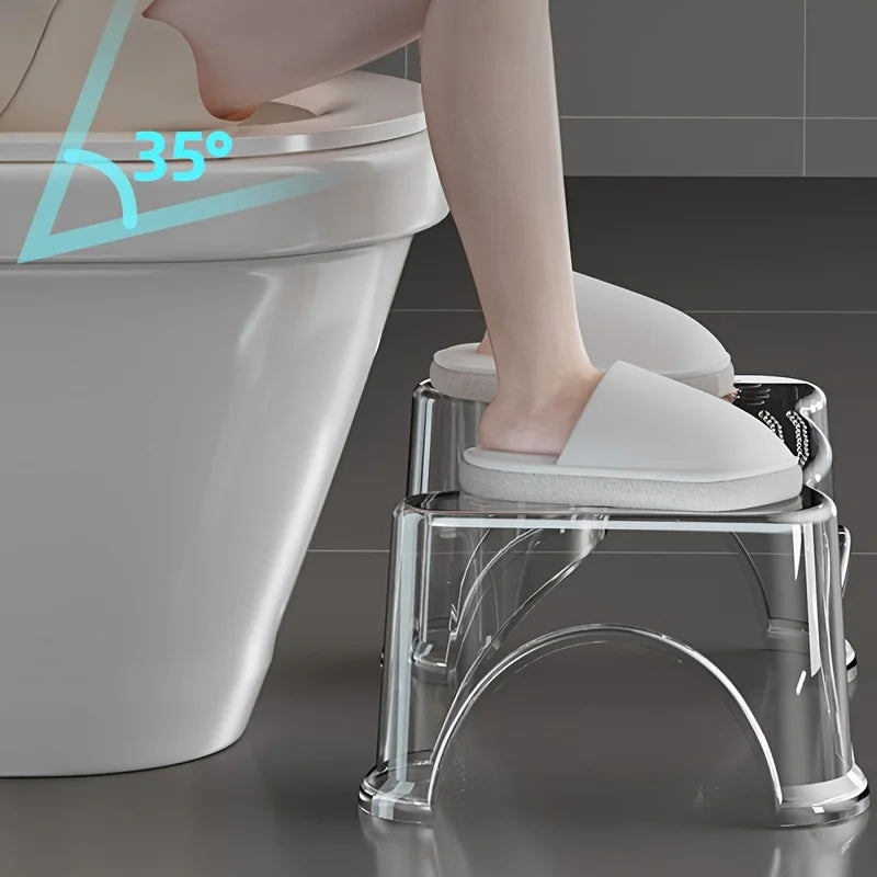 Modern Toilet Stool - Waterproof, Non-Slip Footrest for Adults & Elderly. Easy-Clean, No Electricity.