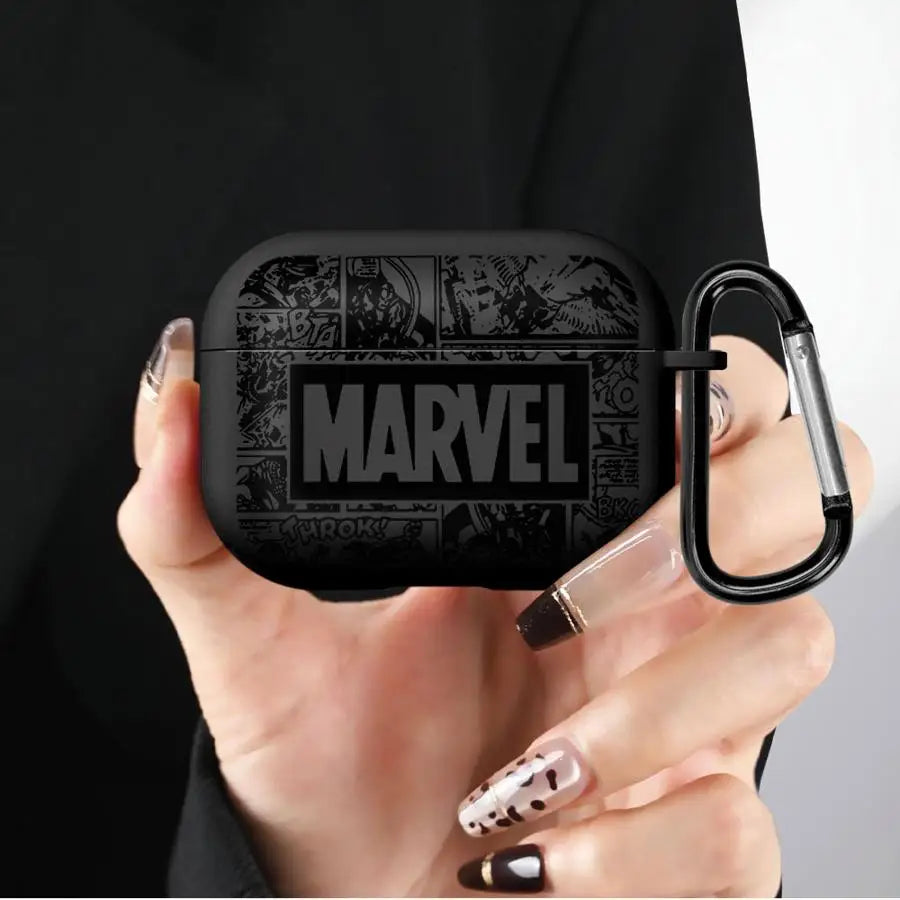 Soft Earphone Cases Cover Case For Airpods 1 2 4 3 Pro Pro2 Pro3 Marvel Logo Ironman Spiderman