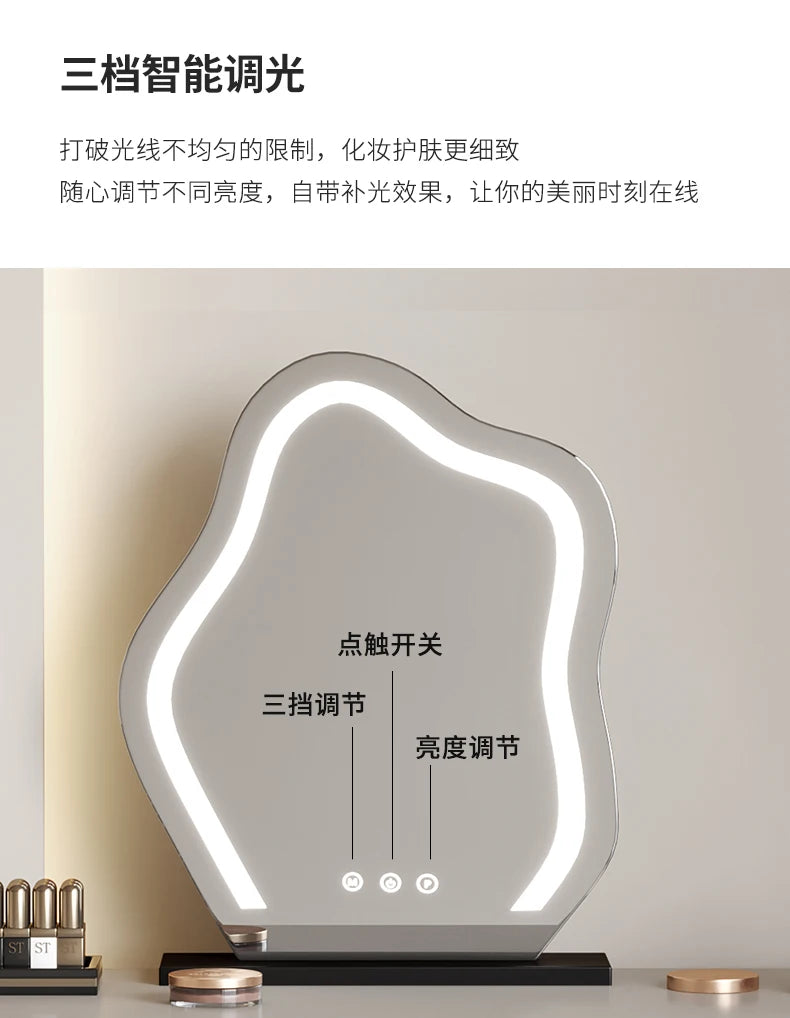 Modern Vanity Table Storage Dressing Mirror Vanity Table Drawer Makeup Tocador De Maquillaje Mueble Con Espejo Bedroom Furniture