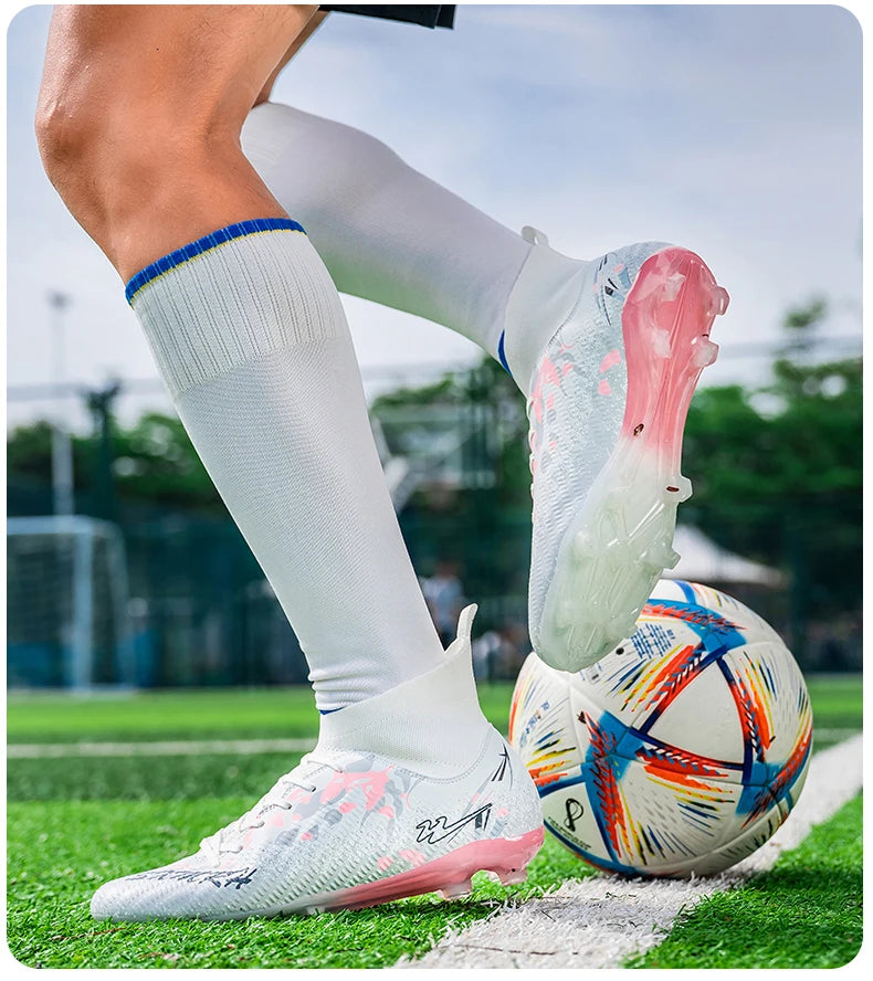 FG Studs Double Star Soccer Cleats with Anti Slip Grip for Superior Traction and Stability on Field