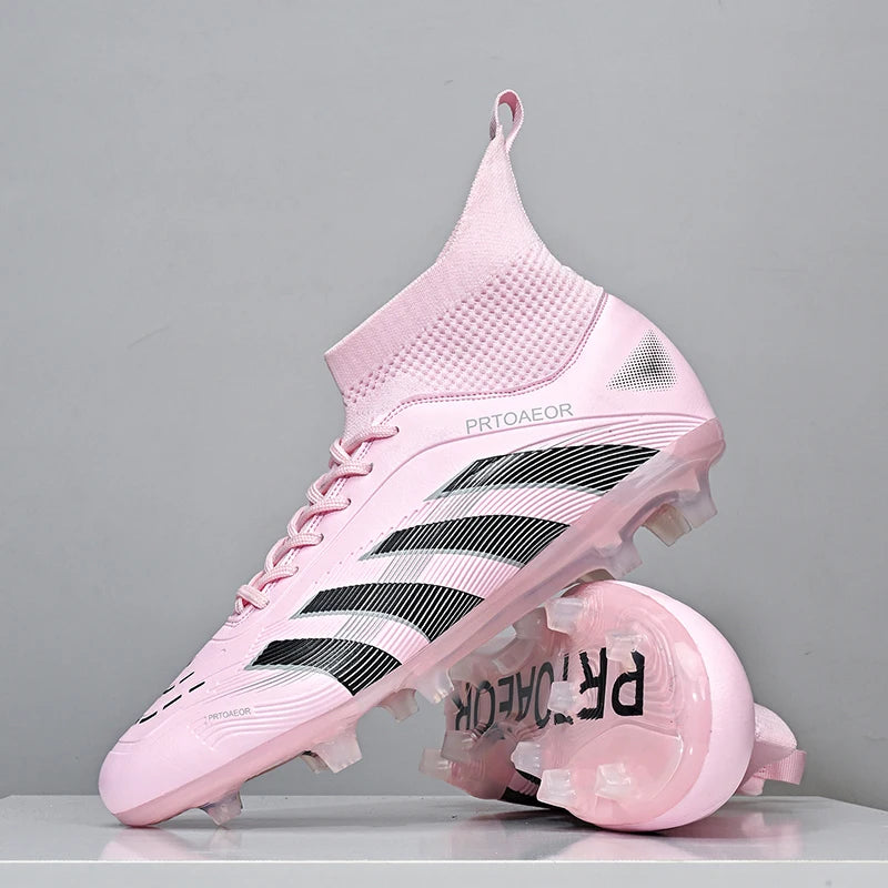 New Men Football Boots Match Soccer Shoes Boys Sneakers Comfortable Professional Non-Slip TF/FG Ankle Sports Shoes Unisex