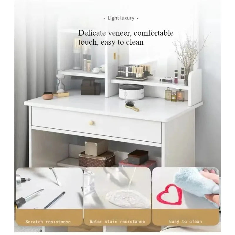 Makeup table bedroom with mirror storage integrated small apartment simple multi-functional e****mical Internet celebritydresser