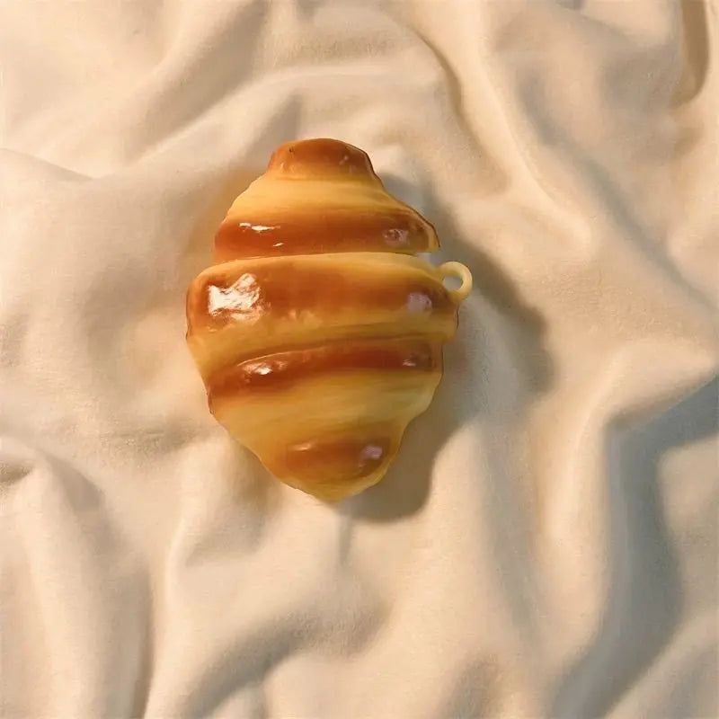 3D Croissant Case for AirPods 4 2024 Airpod 1 2 3 Pro Pro2 Bluetooth Earbuds Charging Box Protective Earphone Case Cover Funda