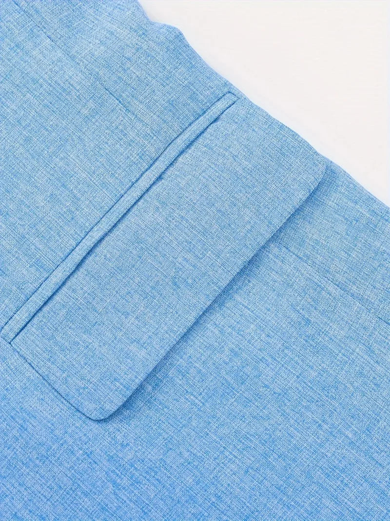 Men's Suit Summer Casual Suit 2 Piece Short Sleeve Suit Blazer 5 Inch Dress Shorts for Outdoor Beach Weddings Casual Occasions