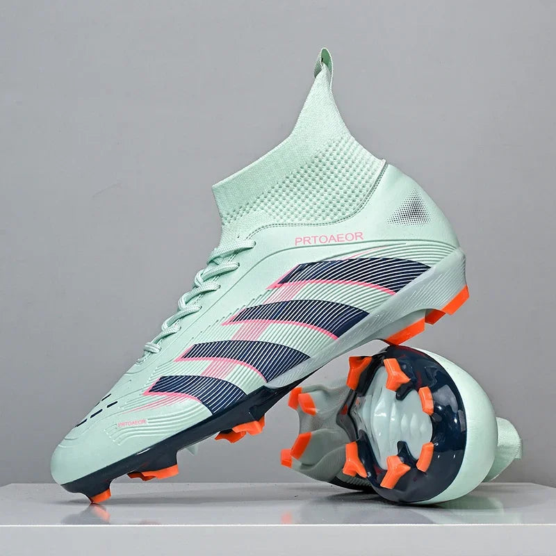 New Men Football Boots Match Soccer Shoes Boys Sneakers Comfortable Professional Non-Slip TF/FG Ankle Sports Shoes Unisex