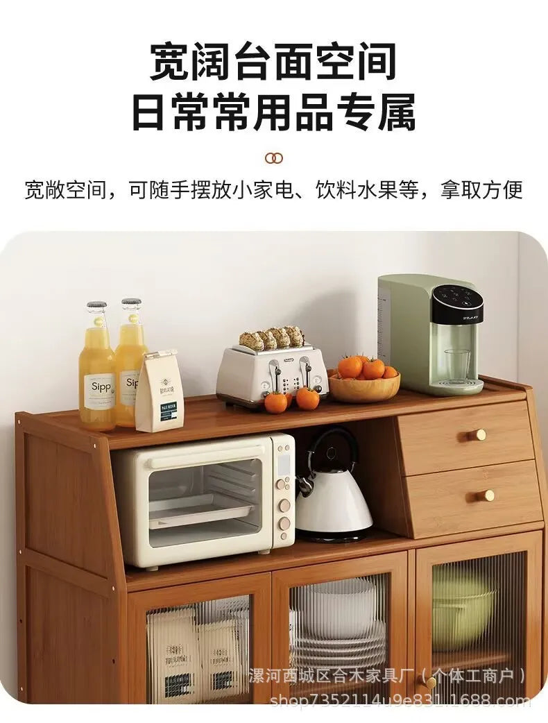 Kitchen Island Buffet Cabinet with Storage, 36.6" Large Sideboard Buffet Cabinet, Farmhouse Kitchen Cabinet Display Cabinet