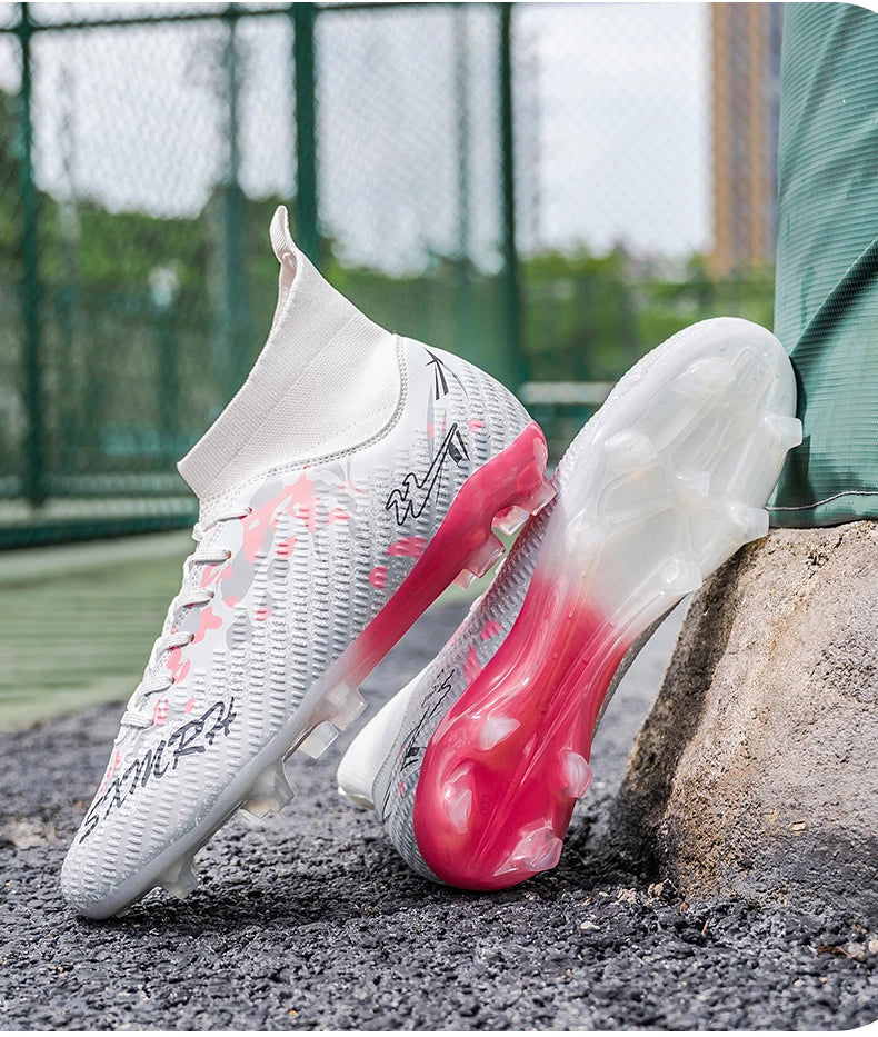 FG Studs Double Star Soccer Cleats with Anti Slip Grip for Superior Traction and Stability on Field