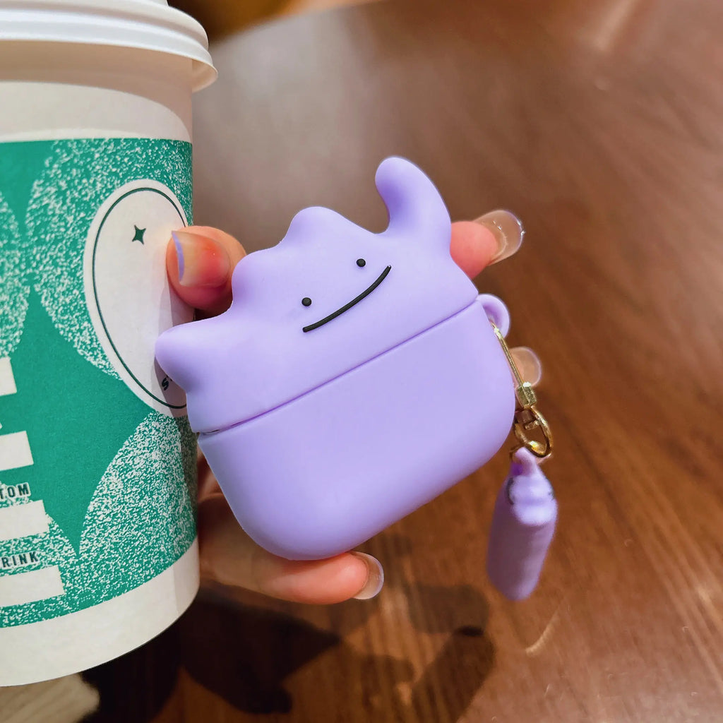 For Airpods 4 Cute Cartoon 3D Ghost Earpods Case for Airpods 1 2 Pro 2 3 Wireless Earphone Cover Monster Charging Box Stylus Pen