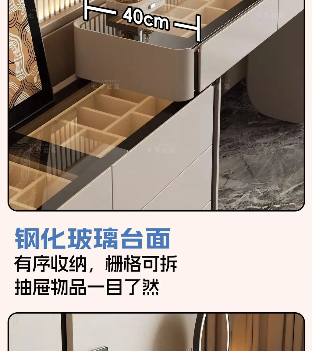 Dressing Table Chest of Drawers for Bedroom Sets Modern Vanity with Mirror Jewelry Cabinet Stool Makeup Console Chests Vanity