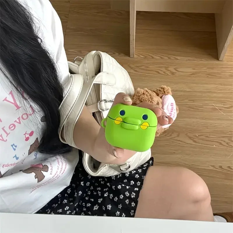 3D Cute Funny Tamagotchi Big Mouth Earphone Accessories Case Protective Sleeve Cover Suitable For Airpods1/2/3/4/Pro/Pro2/Pro3