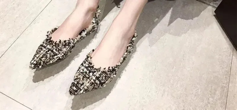 2026 Women Shoe Exquisite Pointed Tip Casual Shoes for Woman Elegant French Style Flat Shoe Fashion Designer Shoes Zapatos Mujer