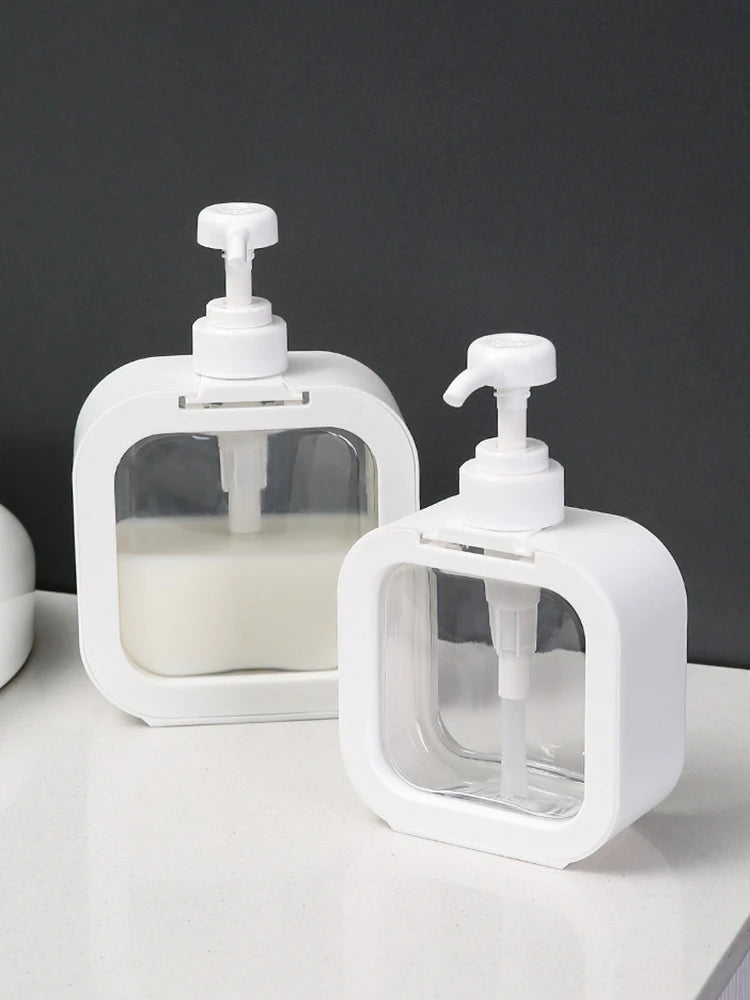 1/2 PCS large-capacity soap dispenser bottle, transparent visible plastic press bottle, suitable for travel, kitchen, bathroom