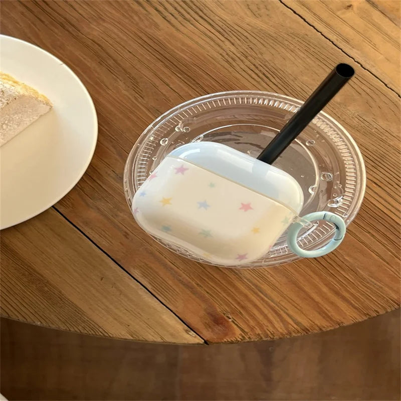 Colorful Stars For iPhone Headphone Case Airpods4 Wireless Bluetooth Headphone Case Airpodpro2 iPod Headphone Case Airpods3 Case