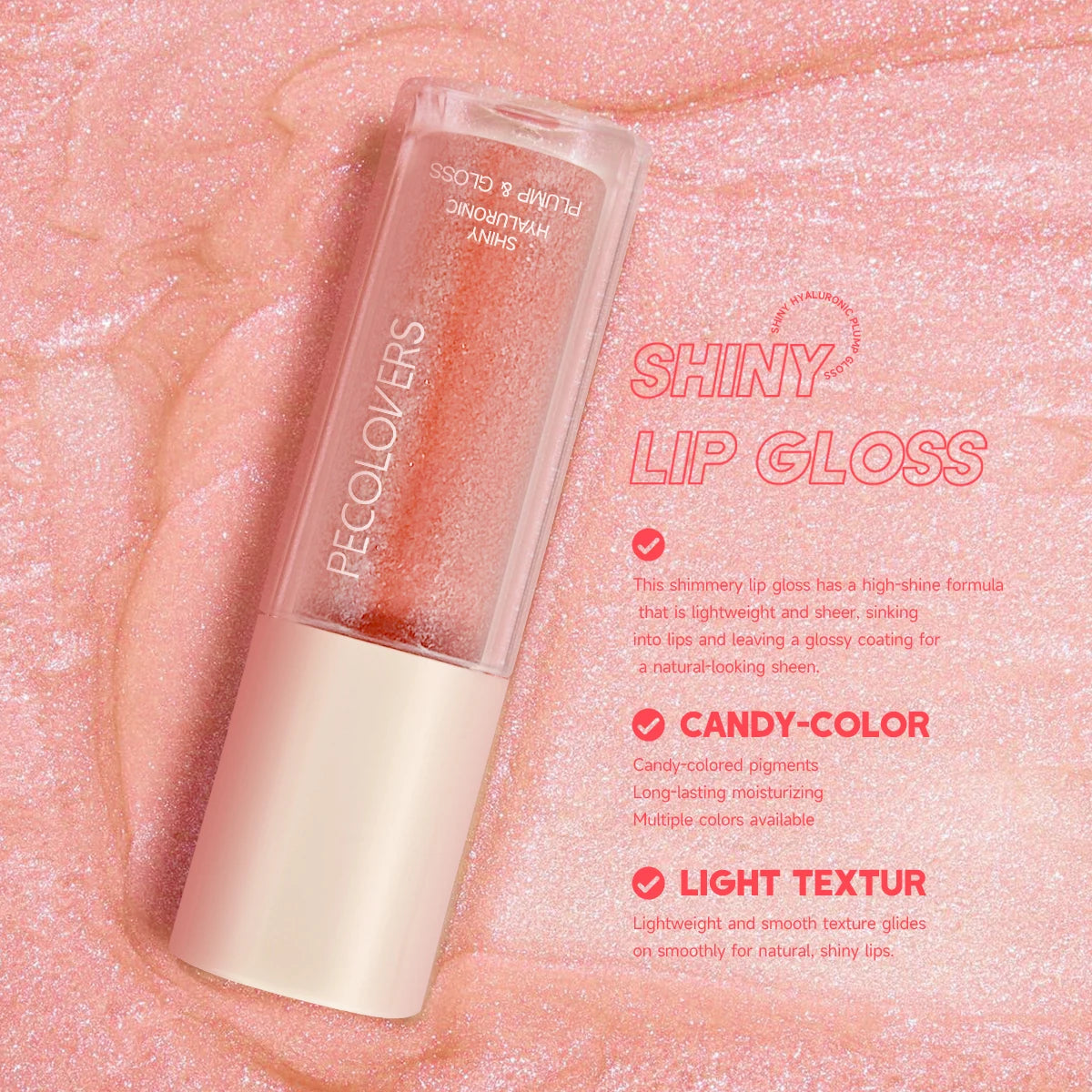 High Shine Lip Gloss,Moisturizing,Long-Lasting  Lip Glaze,Lightweight,Shimmer Lip Gloss,Perfect for Party Makeup