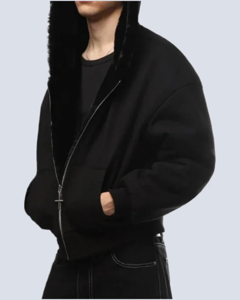 2025 New Autumn/Winter Hoodie with Retro Leopard Pattern Zipper Hoodie Top on Both Sides