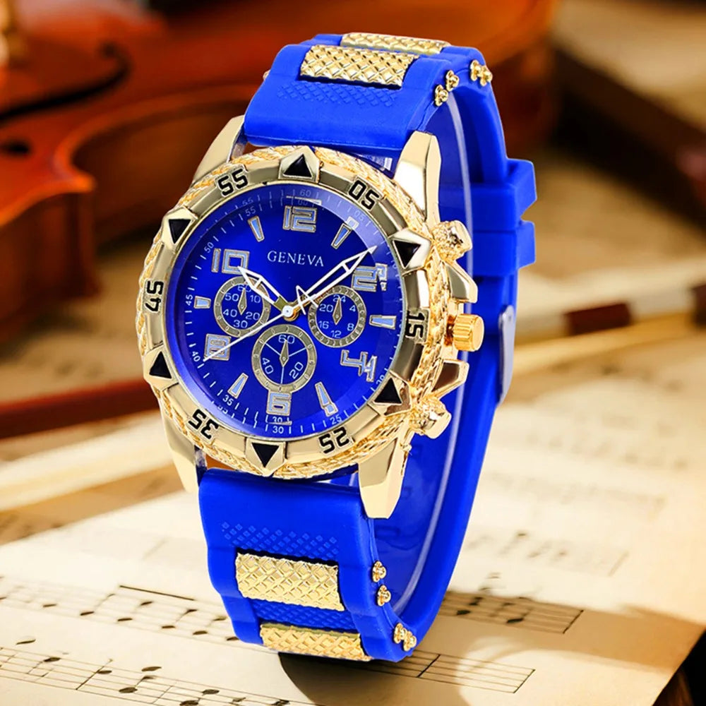 [Vintage Watch Set] 2pcs Men's Quartz Watch Set | Stainless Steel | Casual Watch | Business Watch | Silicone watch