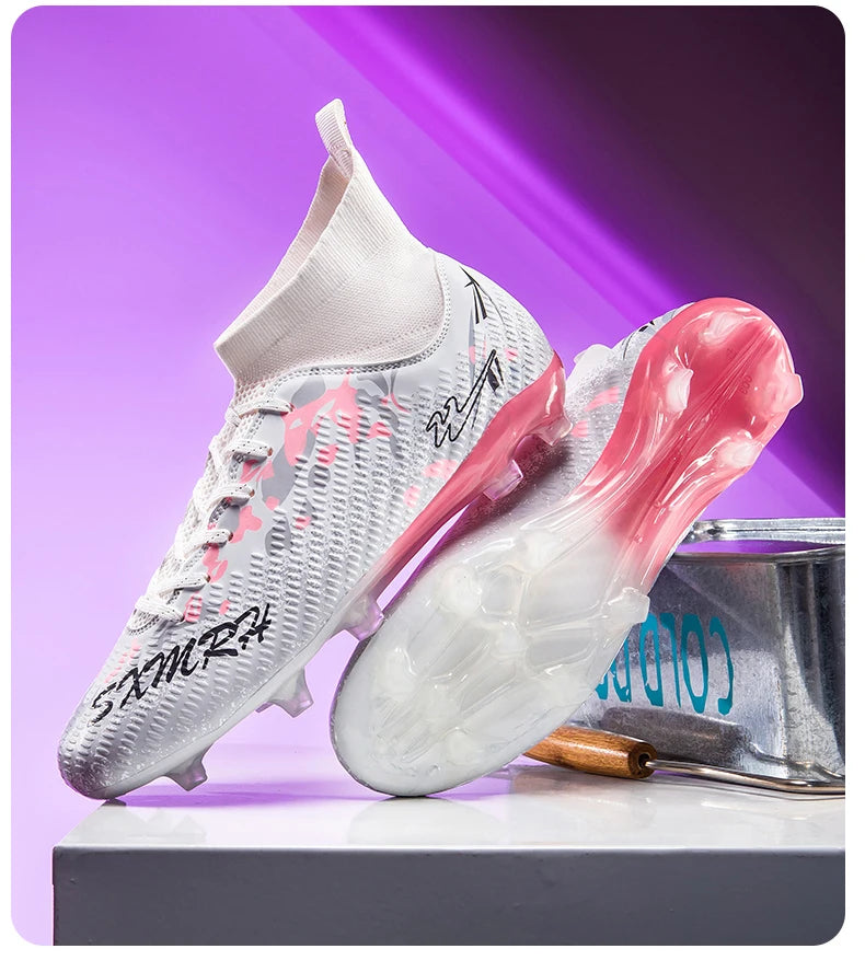 FG Studs Double Star Soccer Cleats with Anti Slip Grip for Superior Traction and Stability on Field