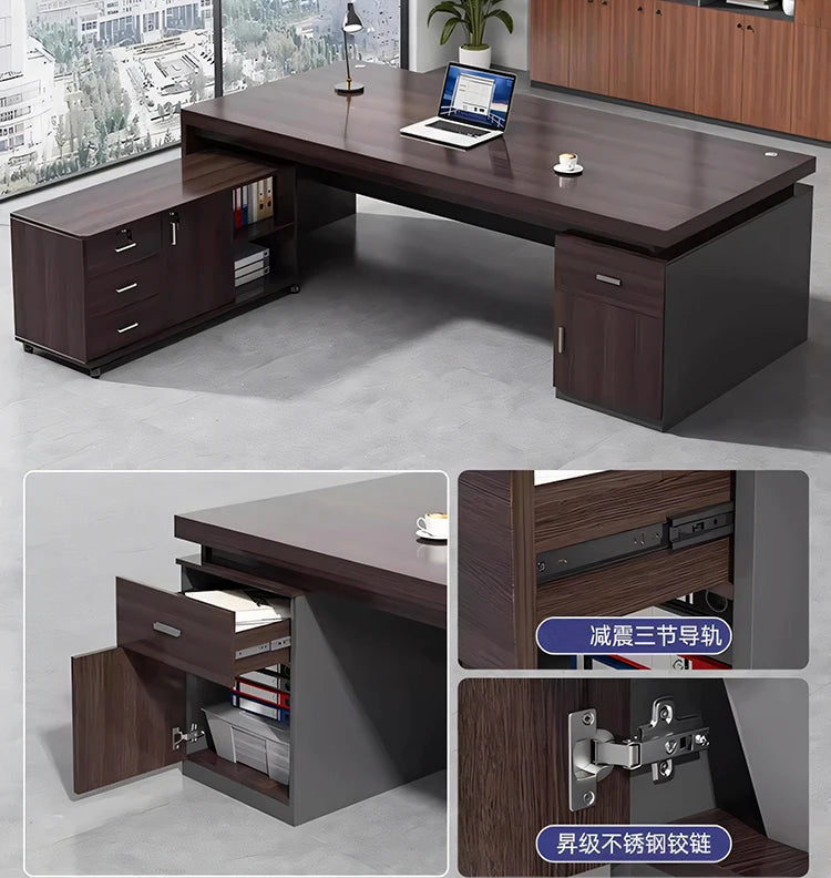 Cabinet Aesthetic Modern Desk Black Unique Gaming Computer Office Desk Design Writing Biurka Komputerowe Home Accessories